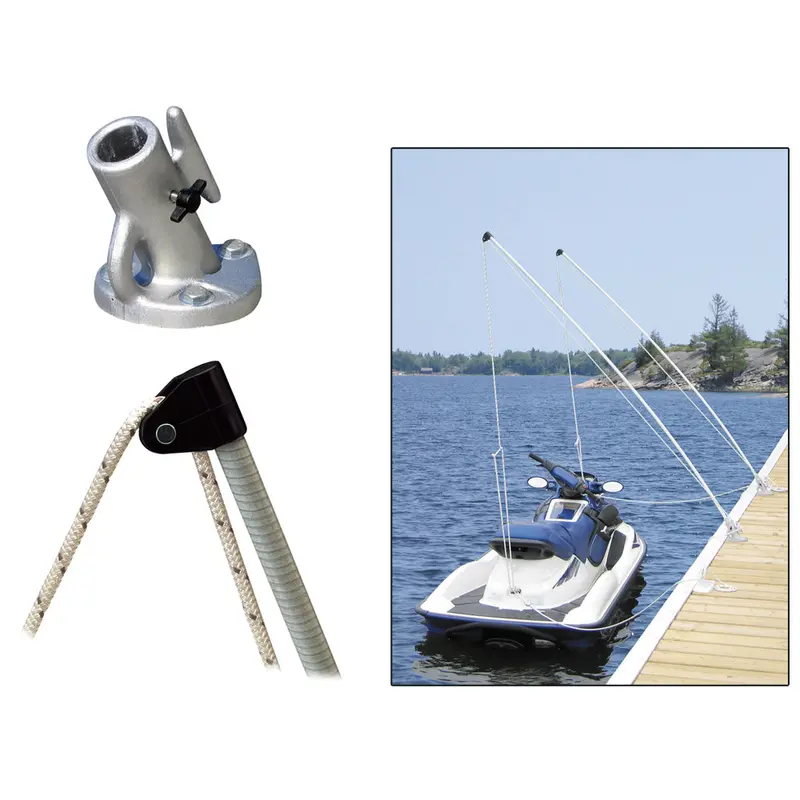 Dock Edge Economy Mooring Whips – 2-Pack, 12 Ft Length, 4,000 Lb Capacity (Up To 23 Ft Boat) 1