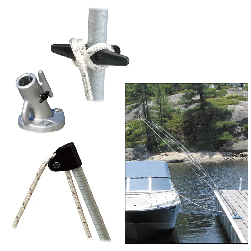Dock Edge Premium Mooring Whips – 2-Pack, 8 Ft Length, 2,500 Lb Capacity (Up To 18 Ft Boat) 1