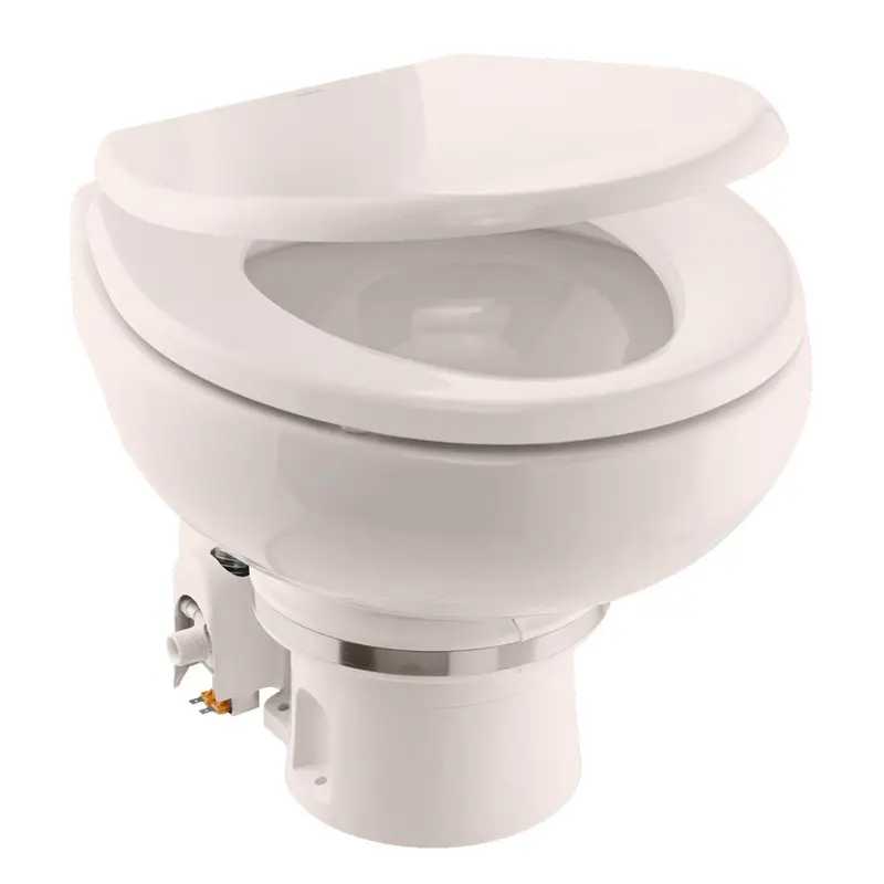 Dometic Masterflush Mf 7120 Electric Macerating Toilet – Bone Finish, Orbit Base, Slow-Close Seat, Freshwater, 12V (Model 9610007272) 1