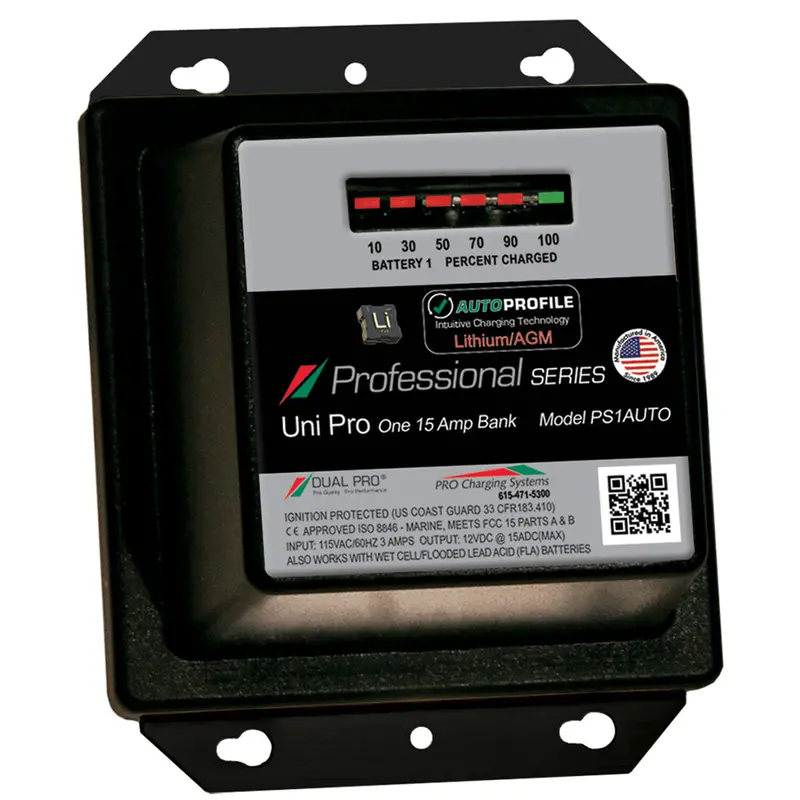 Dual Pro Ps1Auto 15A Single-Bank Smart Charger – Lithium & Agm Compatible 1