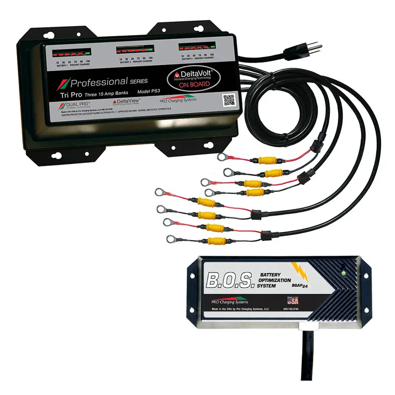 Dual Pro Ps3 Triple-Bank 12V Charger With Dual-Bank Optimization System (2-Bank B.O.S.) [Ps3/Bos12V2] 1