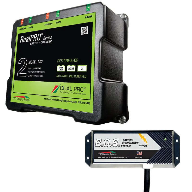 Dual Pro Rs2 Dual-Bank 12V Ripple-Suppressed Charger With 2-Bank Optimization System [Rs2/Bos12V2] 1