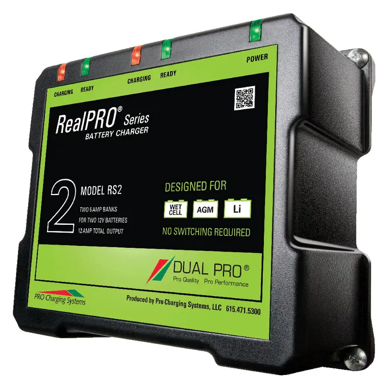 Dual Pro Rs2 Realpro Battery Charger – 12A, 2 Banks (6A Each), 12V/24V [Rs2] 1