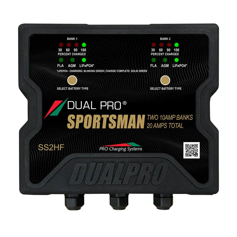 Dual Pro Sportsman Hf 20A 2-Bank Marine Battery Charger – Ss2Hf 1