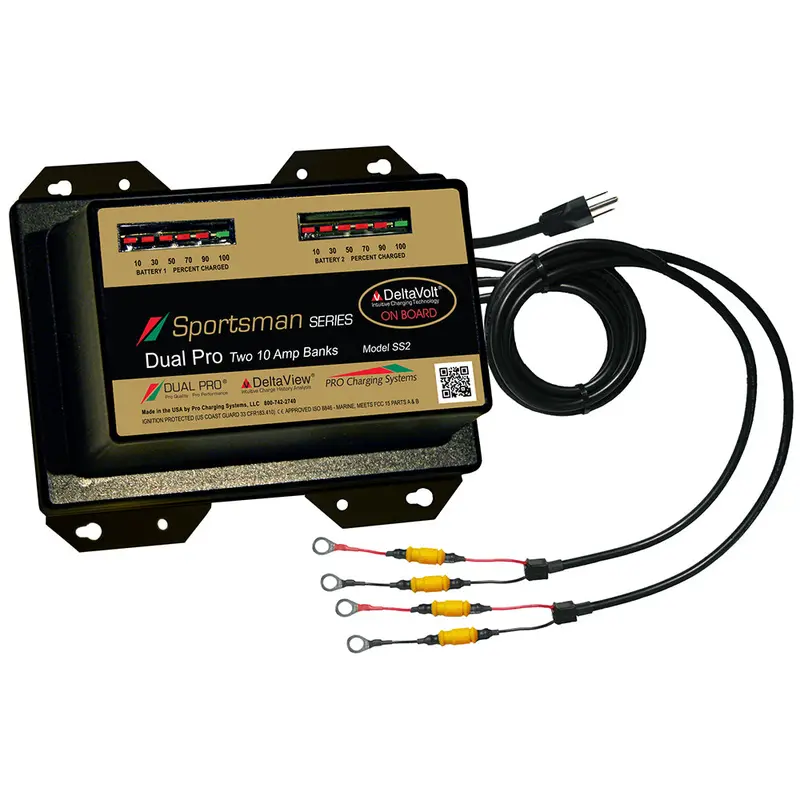 Dual Pro Ss2 Sportsman Battery Charger – 20A, 2 Banks (10A Each), 12V/24V [Ss2] 1