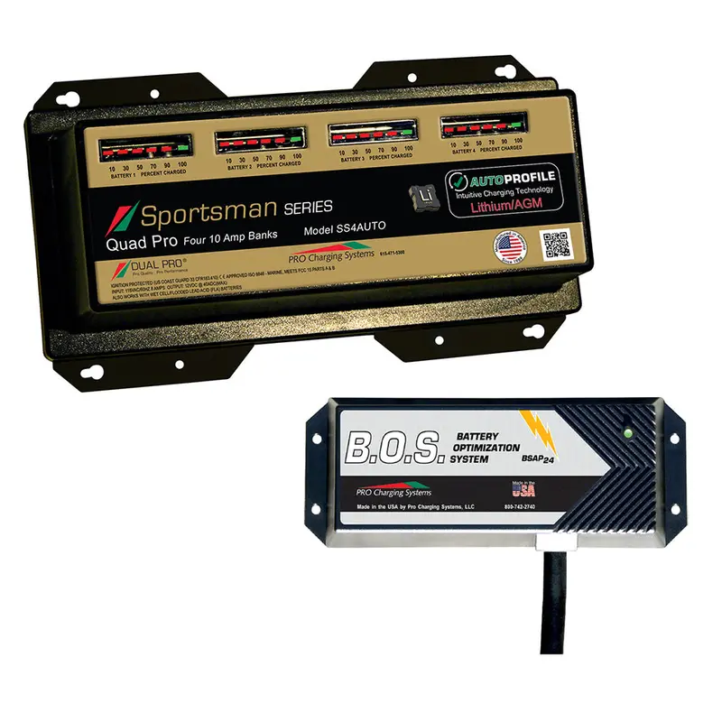Dual Pro Ss4 Auto Quad-Bank 12V Silent Charger With Dual-Bank Optimization Support [Ss4Auto/Bos12V2] 1