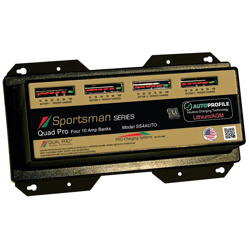 Dual Pro Ss4Auto 40A Quad-Bank Smart Charger – Supports Lithium & Agm Batteries 1