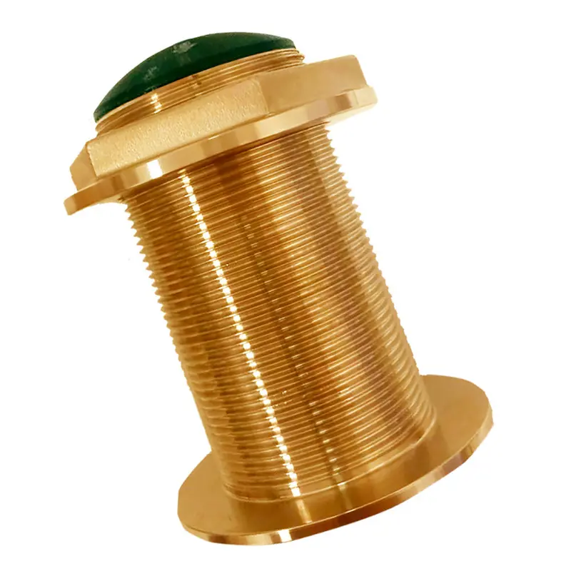 Echonautics Bronze Low-Profile Thru-Hull Chirp Transducer – High Frequency (130–210 Khz), 600W, 12° Tilt (Model Bt70H600-12) 1
