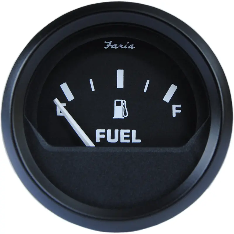 Faria 12802 Euro Black 2-Inch Metric Fuel Level Gauge – Analog Display With Metric Scale 1