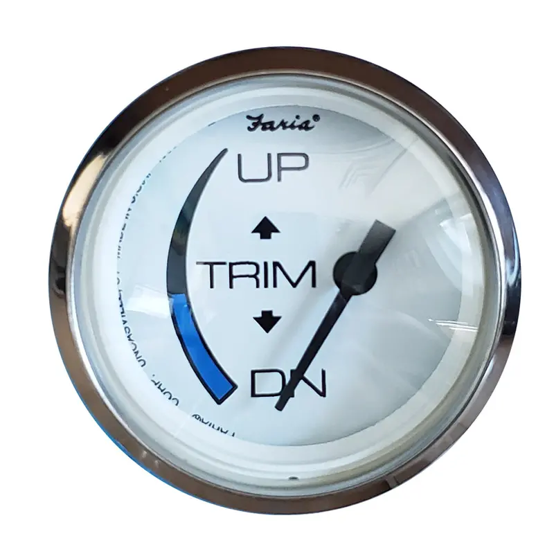 Faria 13889 Chesapeake White Stainless Steel 2-Inch Trim Gauge – Compatible With Honda Outboards 1