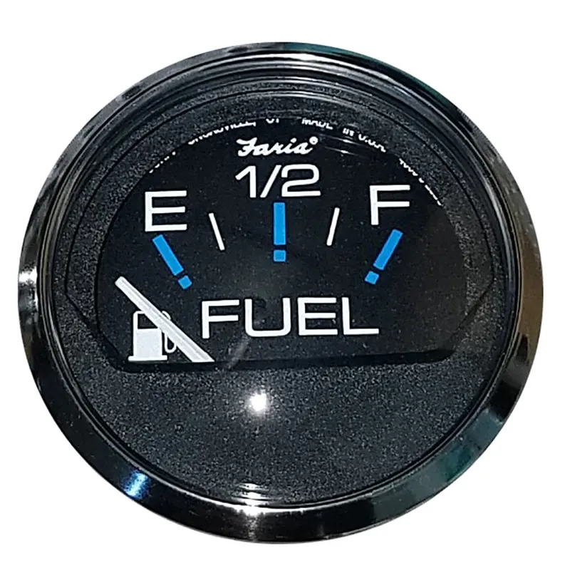 Faria Chesapeake Black 2-Inch Fuel Level Gauge – E–1/2–F Scale 1