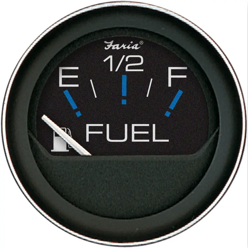 Faria Coral 2" Analog Fuel Level Gauge With E–1/2–F Scale 1