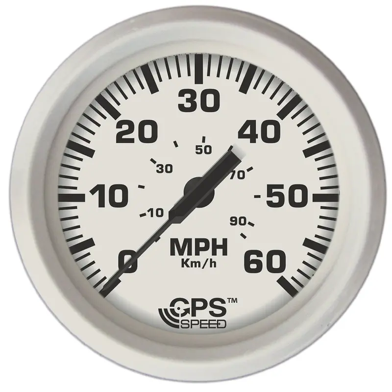 Faria Dress White 4-Inch Gps Speedometer – 60 Mph Scale 1