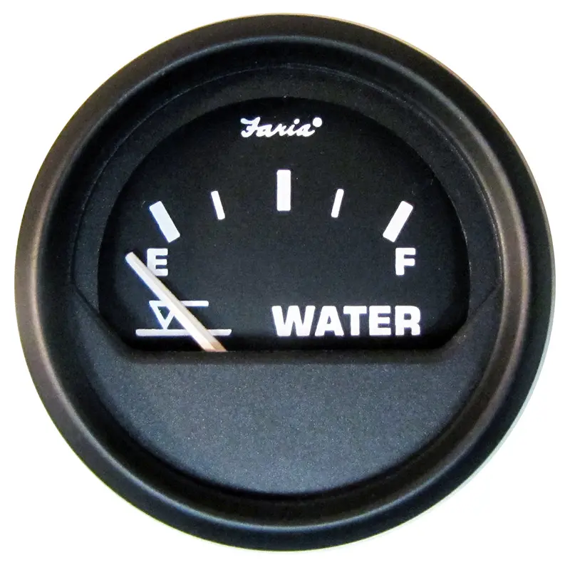 Faria Euro Black 2-Inch Potable Water Tank Level Indicator 1
