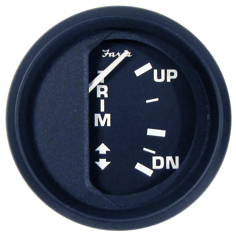 Faria Euro Black 2" Trim Position Gauge – Optimized For Johnson/Evinrude/Suzuki Outboards 1
