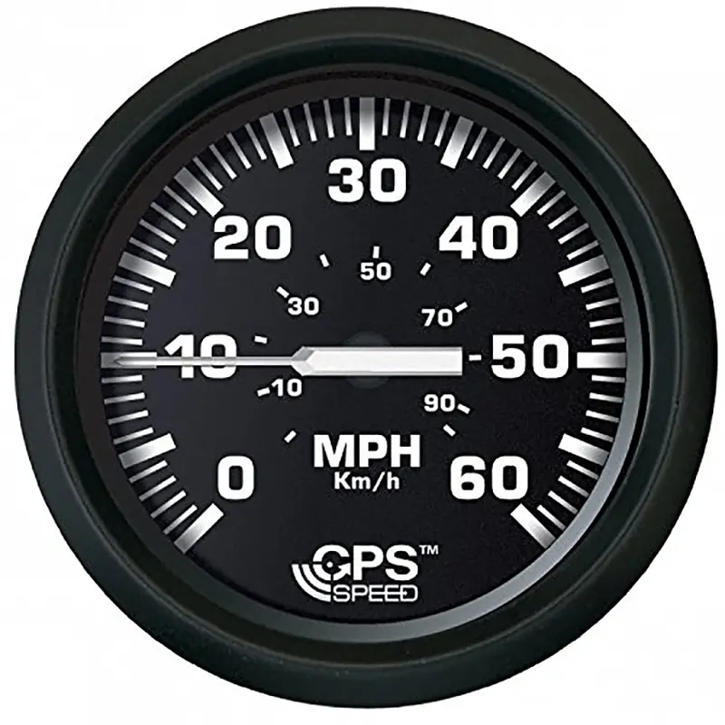 Faria Euro Black 4" Gps Speedometer – 60 Mph Range, Sleek Black Dial, Marine-Grade Construction 1