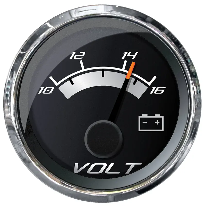 Faria Platinum 2-Inch Analog Voltmeter – 10–16 Vdc Range (22022) 1