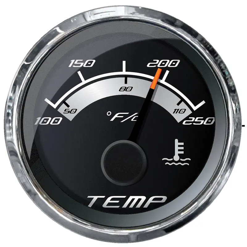 Faria Platinum 2-Inch Water Temperature Gauge – 100°F To 250°F Scale [22017] 1