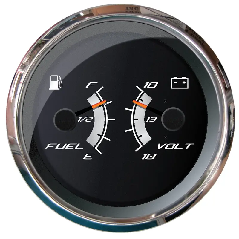 Faria Platinum 4-Inch Multi-Function Marine Gauge – Fuel Level + Voltmeter Combo 1