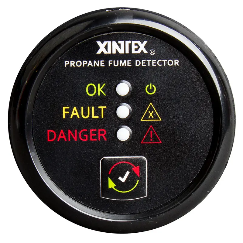 Fireboy-Xintex Basic Single-Sensor Propane Fume Detector (No Solenoid) – Black Bezel Model P-1B-R 1