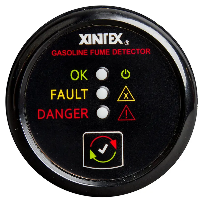 Fireboy-Xintex Standalone Gasoline Fume Detector – Black Bezel, 12/24V 1