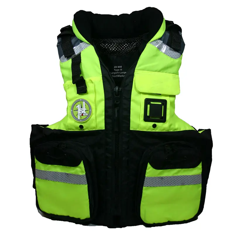 First Watch Av-800 Hi-Visibility Flotation Vest – Four-Pocket Design, Xxl–3Xl 1
