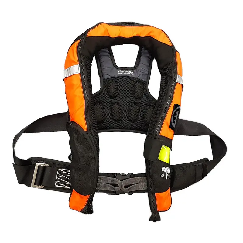 First Watch Fw-40Pro Ergonomic Auto-Inflating Pfd With Harness – Hi-Vis Orange/Black 1