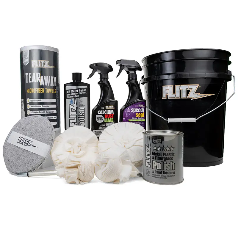 Flitz 5-Gallon Black Bucket Detailing Kit – Professional Marine & Auto Use [C-209Bb] 1