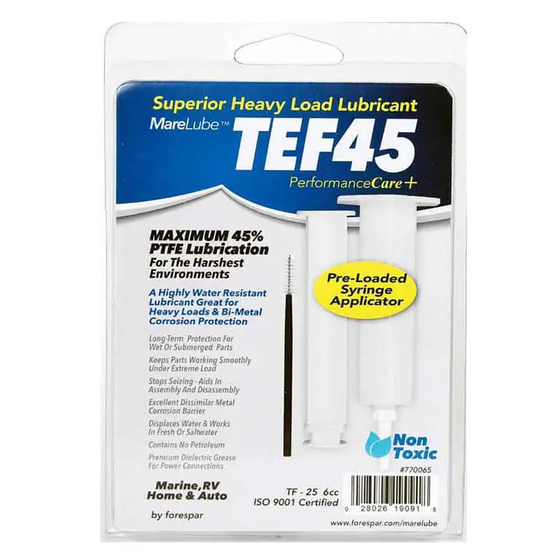 Forespar Marelube Tef45 Lubricant Syringe – 6Cc Pre-Filled Cartridge 1