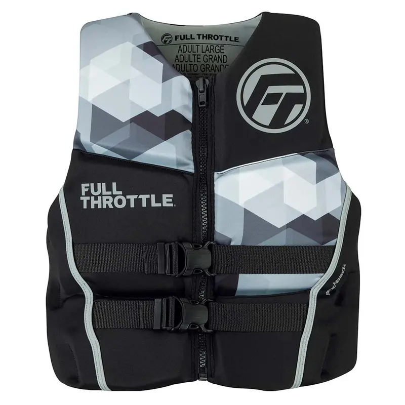 Full Throttle Men’S Flex-Back Life Vest – Black/Grey, Size Xl [142500-701-050-22] 1