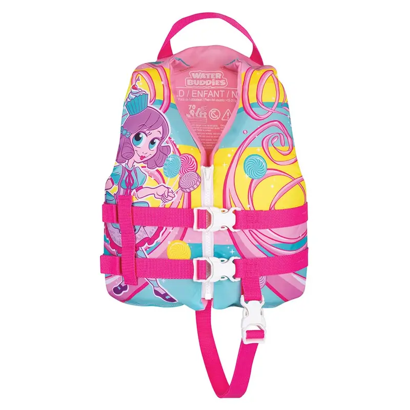 Full Throttle Water Buddies Child Life Vest – 30–50 Lbs, Princess Design 1