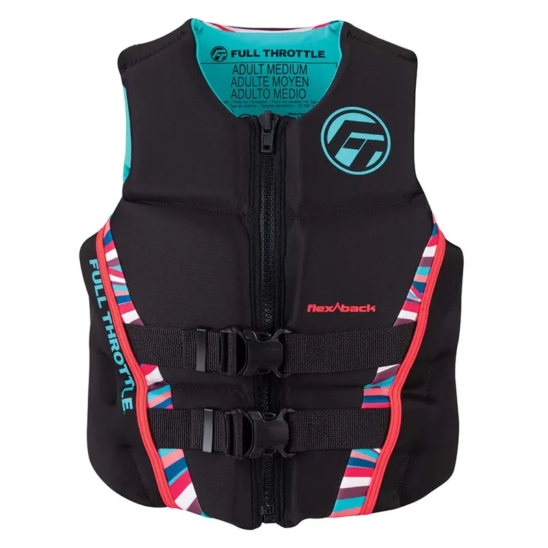 Full Throttle Women’S Flex-Back Life Vest – Pink/Black, Size Xs [142500-105-810-22] 1