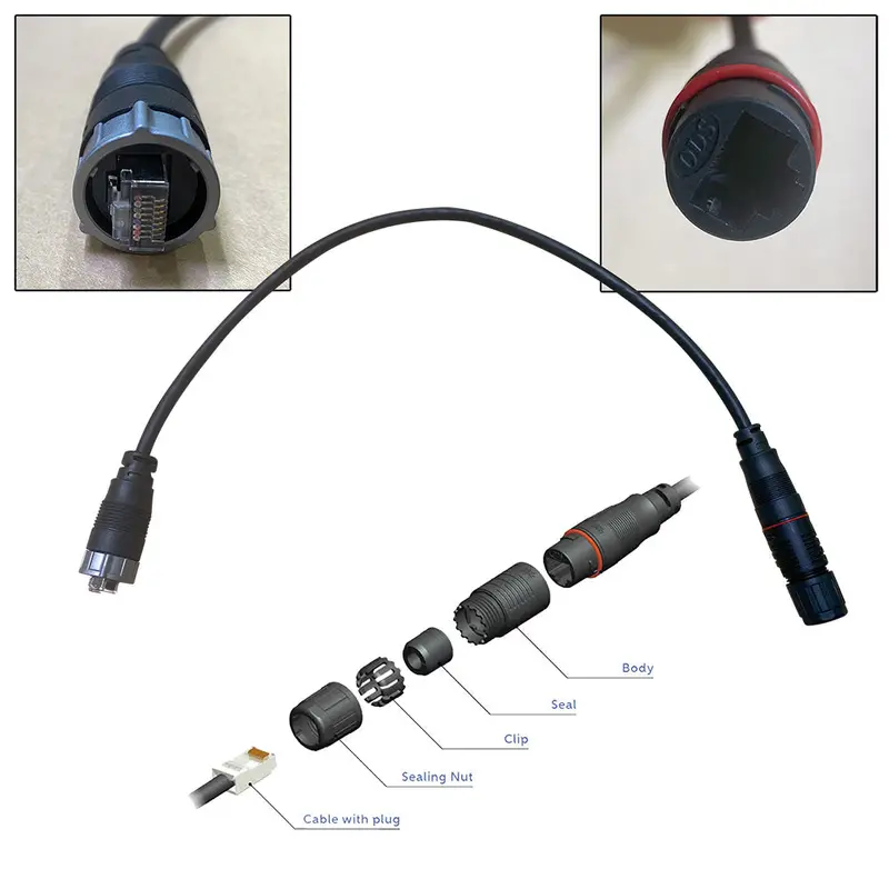 Furuno Wrj-Adp-05M Waterproof 0.5-Meter Rj45-To-Rj45 Adapter Cable For Hub102 1