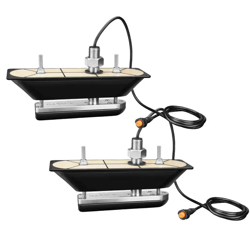 Garmin 010-01961-11 Gt30-Thp Thru-Hull Transducer Pair – Downvu + Sidevu Scanning With Temp Sensor, 5°–25° Deadrise Compatible 1
