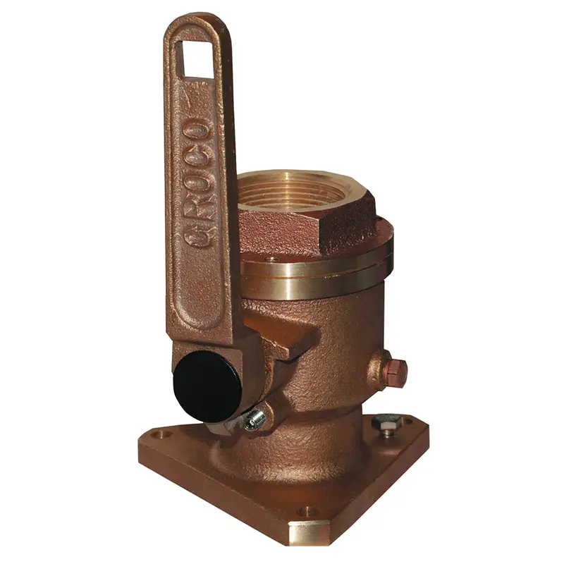 Groco 1-1/4" Bronze Flanged Full-Flow Seacock – Heavy-Duty Through-Hull Valve [Bv-1250] 1