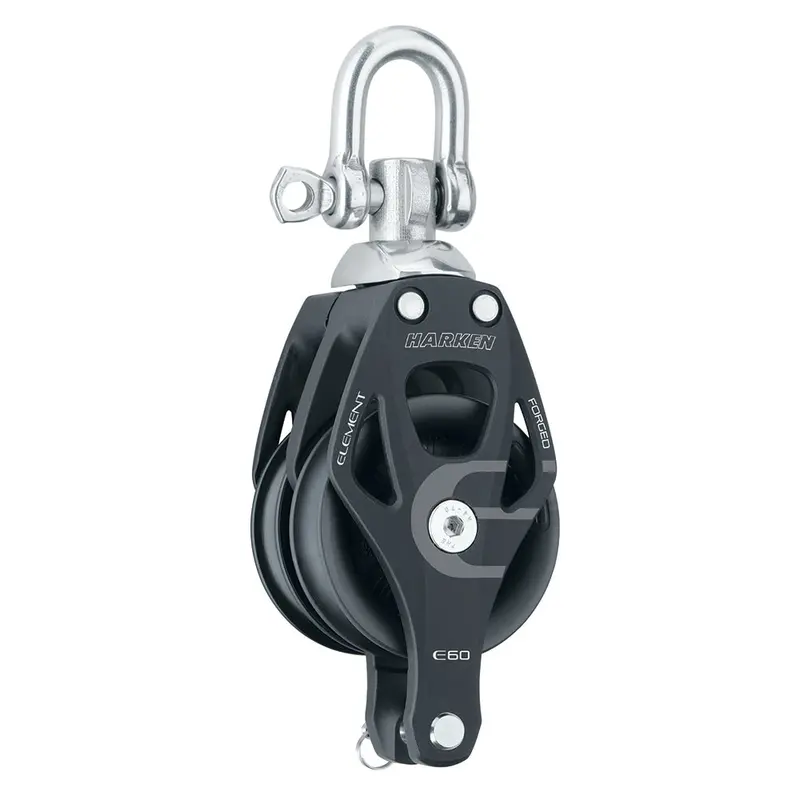 Harken 60Mm Double Aluminum Swivel Block With Becket (Model 6270) 1