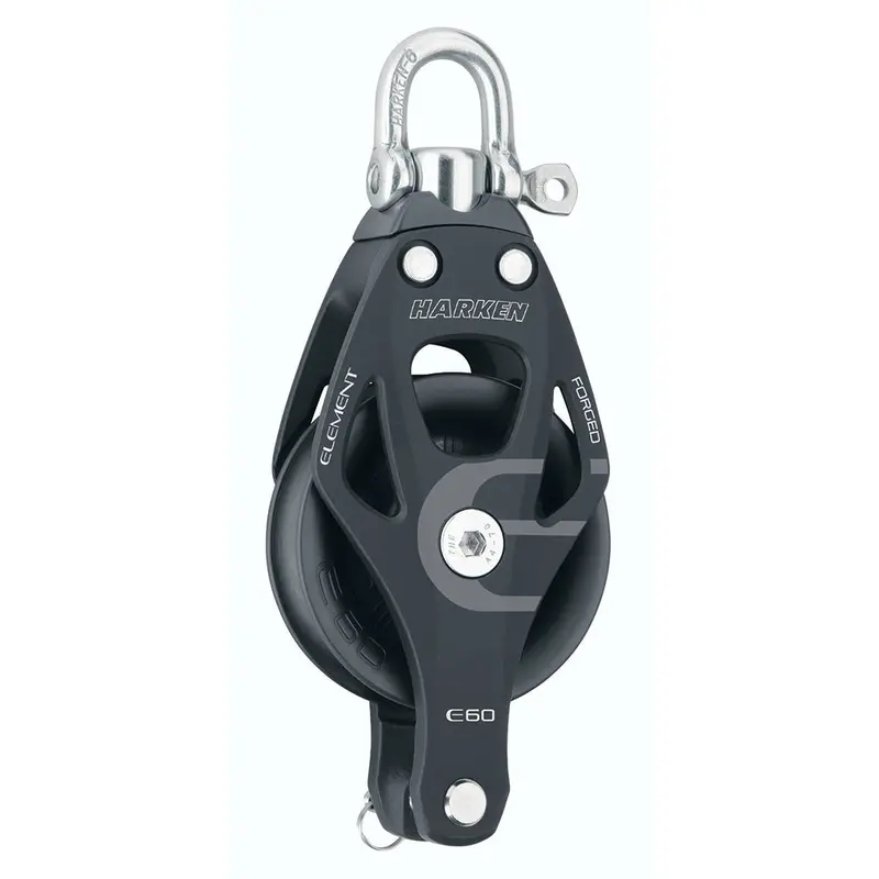 Harken 60Mm Single Aluminum Swivel Block With Becket (Model 6261) 1