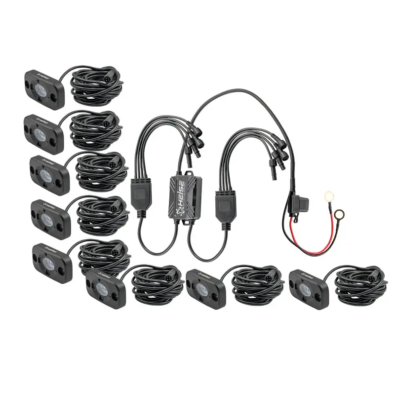 Heise 8-Piece Rgb Marine Accent Lighting Kit – Waterproof Leds With Controller – He-8Tlrgbk 1