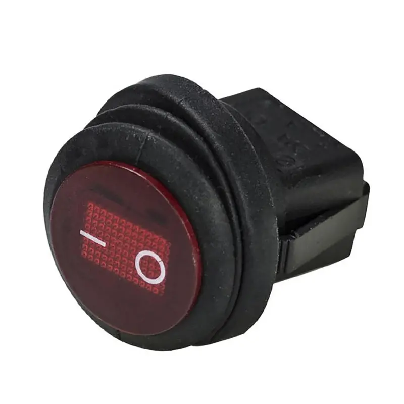 Heise Illuminated Red Round Rocker Switch – 5-Piece Pack [He-Rrs] 1