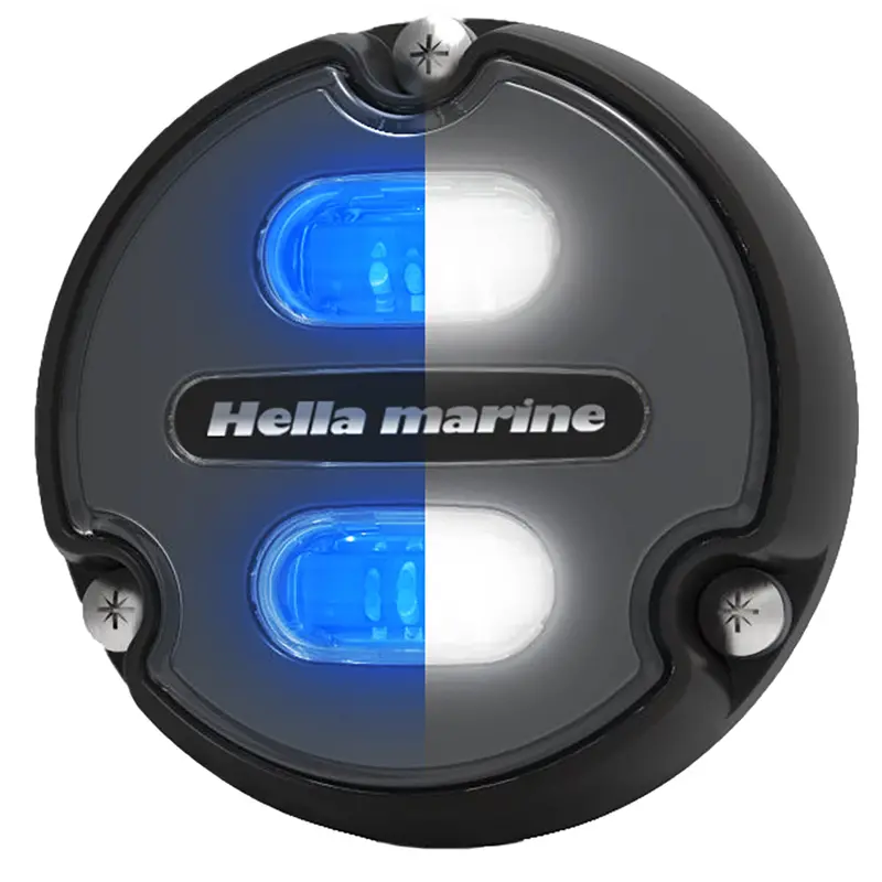 Hella Marine Apelo A1 Underwater Light – Blue/White Dual Output, 1800 Lumens, Charcoal Lens 1
