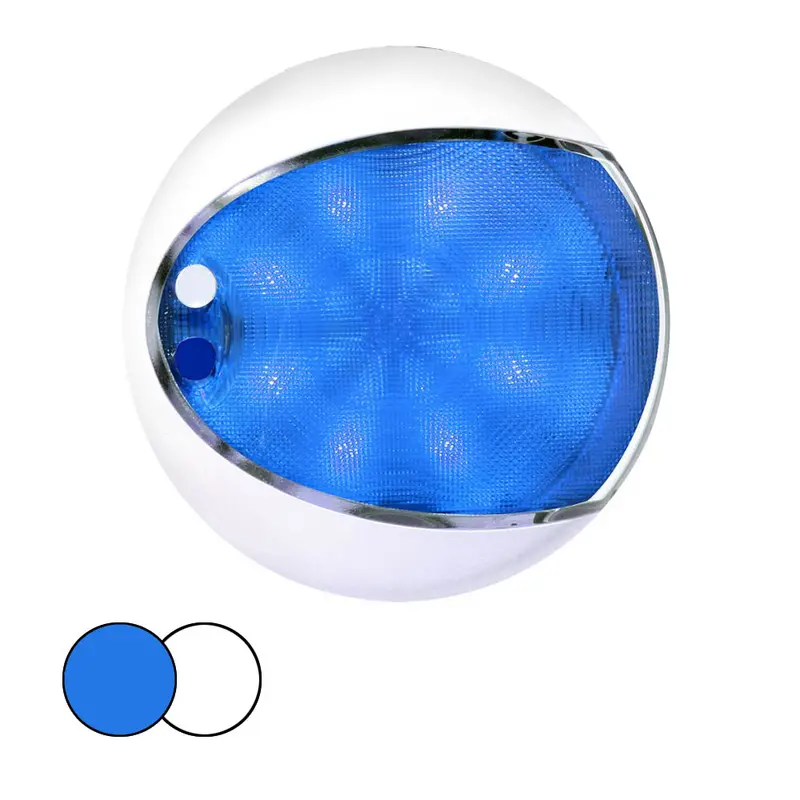 Hella Marine Euroled 175 Surface-Mount Touch Lamp – Blue/White Dual Mode, White Housing 1