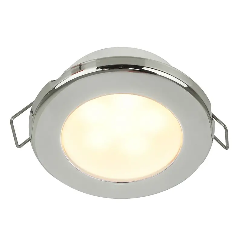 Hella Marine Euroled 75 – 3-Inch Warm White Downlight With Spring Mount & Stainless Rim, 24V [958109621] 1