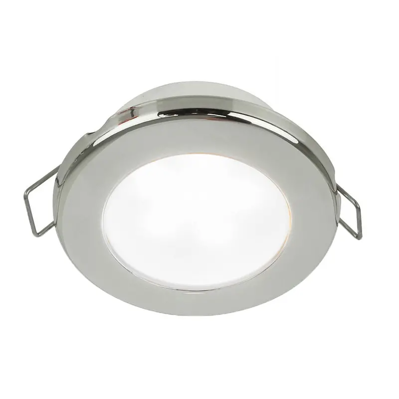 Hella Marine Euroled 75 3" Spring-Mount Downlight — White Led, Stainless Steel Rim, 12V 1