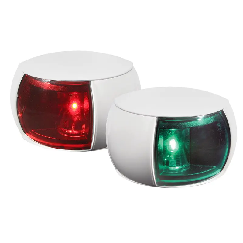 Hella Marine Naviled Port/Starboard Led Navigation Light Pair – 2-Nautical-Mile Range, Colored Lenses & White Housing [980520811] 1
