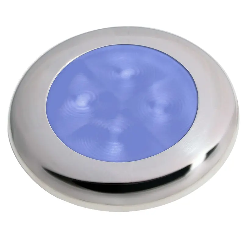 Hella Marine Slim Line Led Courtesy Lamp – Enhanced Brightness, Blue Led, Stainless Bezel, 12V (980502221) 1
