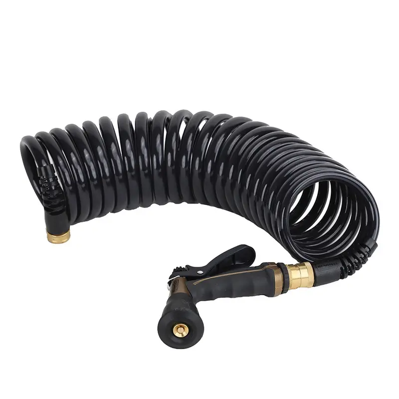 Hosecoil Commercial Pilot Pro 25-Foot Marine Hose Kit With Boat Bumper Metal Nozzle – Cpp2501K 1
