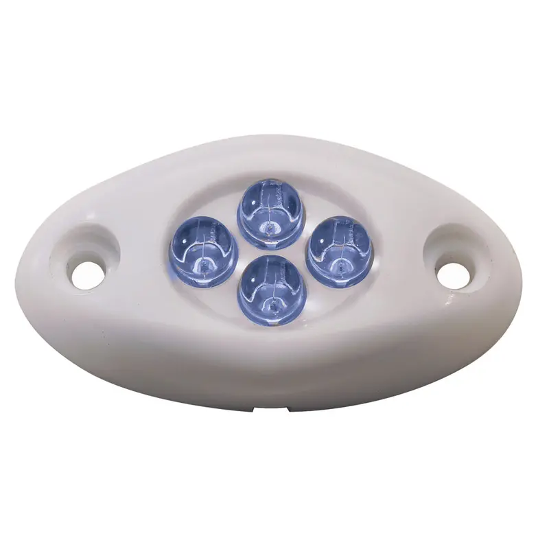 Innovative Lighting 004-2100-7 Surface-Mount Courtesy Light – 4-Led Blue Emission, White Housing 1