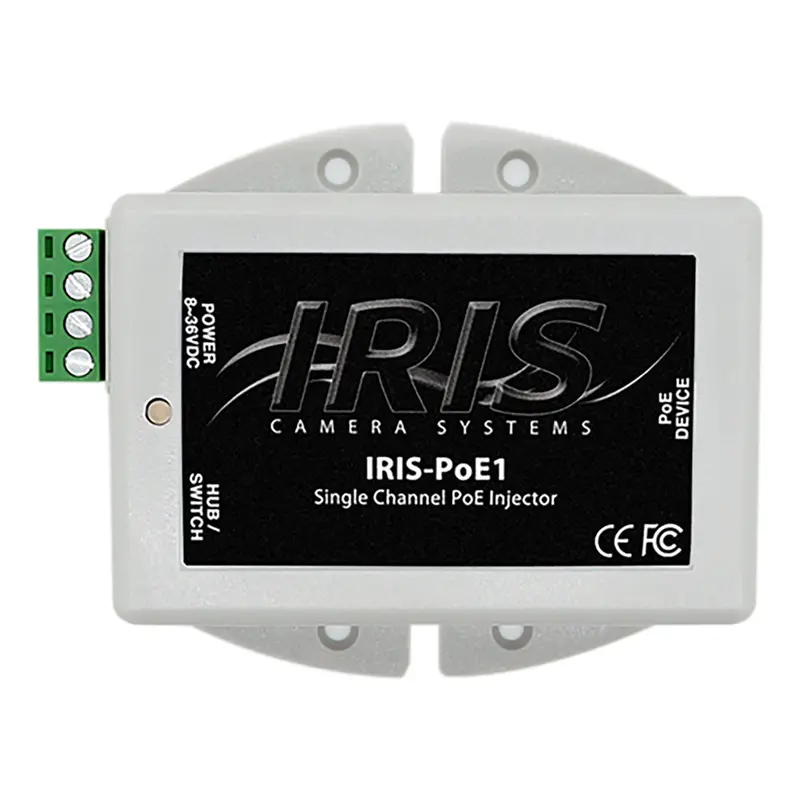 Iris Single-Port Poe Injector – 8–36Vdc Input, 48Vdc Output [Poe1] 1