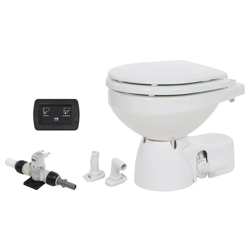 Jabsco Quiet Flush E2 Fresh Water Marine Toilet – Compact Bowl, 24V Dc, Soft-Close Lid (Model 38045-3094Rsp) 1