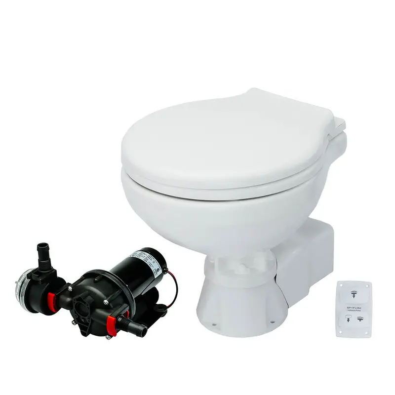 Johnson Pump Aquat Silent Electric Marine Toilet – 12V Compact System (80-47231-01) 1